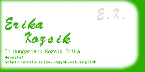 erika kozsik business card